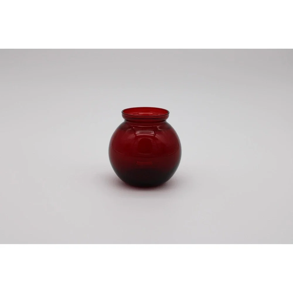 Anchor Hocking Ruby Red Vase Ball Bud Vase